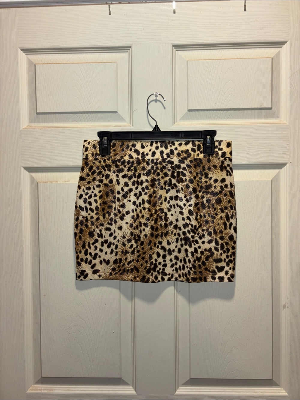 Zenana Outfitters Leopard Print Mini Skirt - Brown/Tan/Black